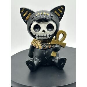 EUC Furrybones Figurine “Bastet” Skeleton in Egyptian Cat Costume Collectible